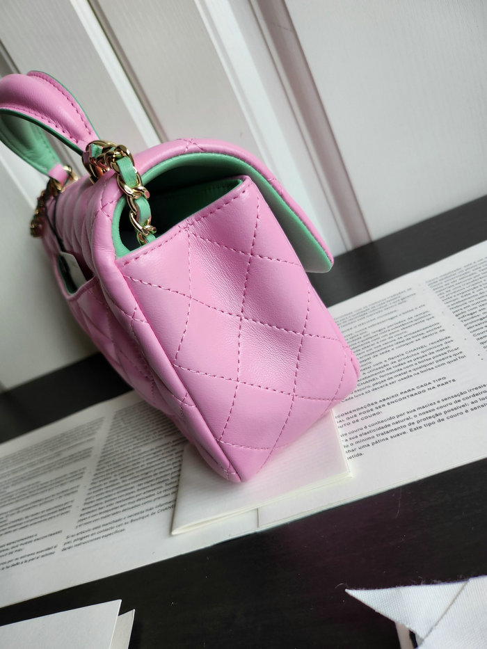 Chanel Small Flap Shoulder Bag Pink AS2431