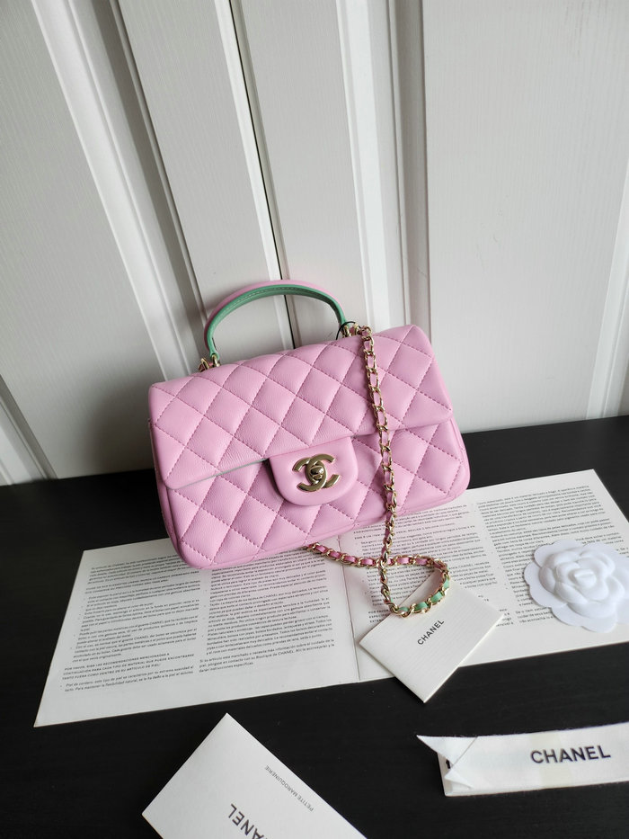 Chanel Small Flap Shoulder Bag Pink AS2431