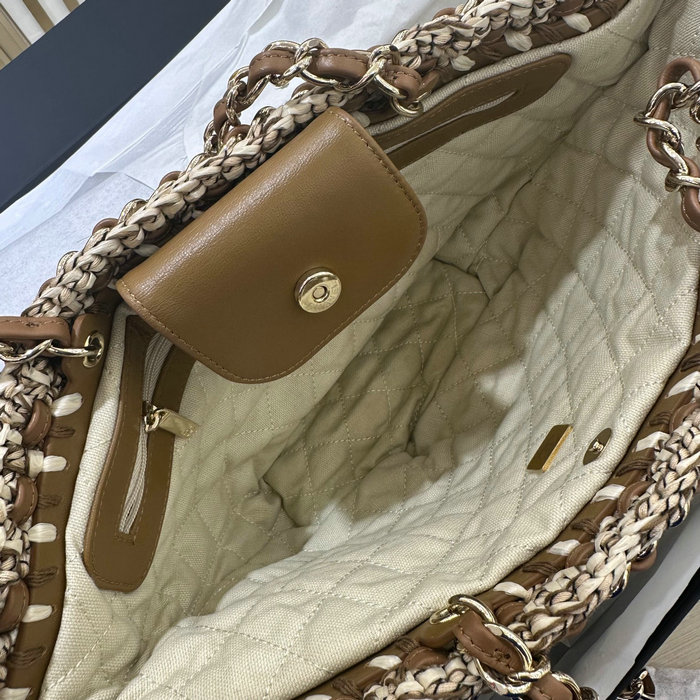 Chanel Small Shopping Bag Brown AS3689