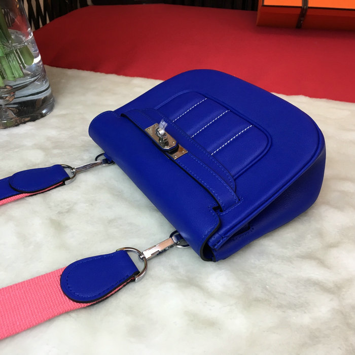 Hermes Swift Leather Berline Bag Blue H04121