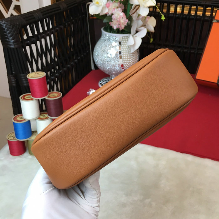 Hermes Swift Leather Berline Bag Brown H04121