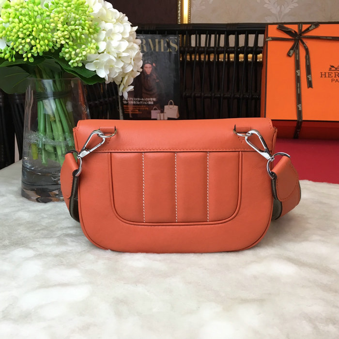 Hermes Swift Leather Berline Bag Orange H04121
