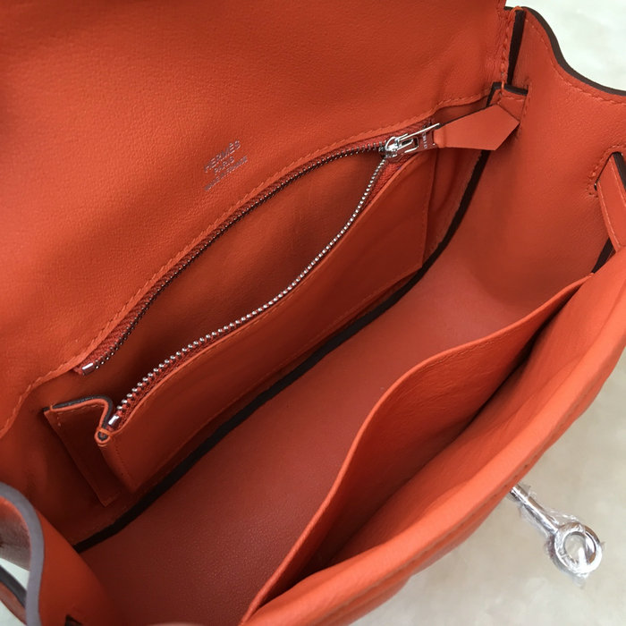 Hermes Swift Leather Berline Bag Orange H04121