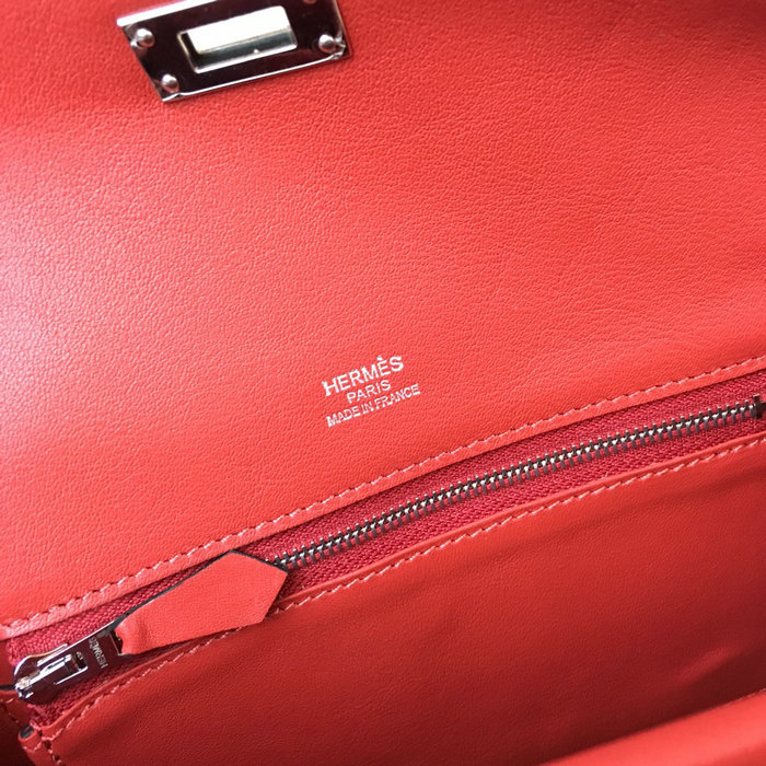 Hermes Swift Leather Berline Bag Red H04121