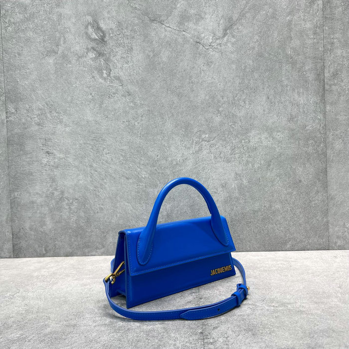 Jacquemus Calfskin Le Chiquito Long Handbag Blue J2053
