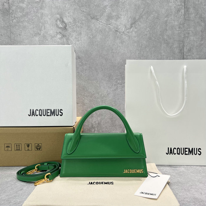 Jacquemus Calfskin Le Chiquito Long Handbag Green J2053
