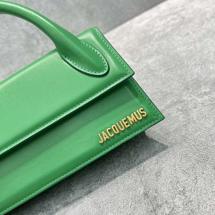 Jacquemus Calfskin Le Chiquito Long Handbag Green J2053