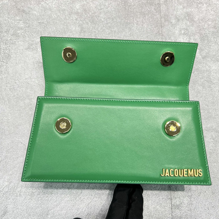 Jacquemus Calfskin Le Chiquito Long Handbag Green J2053