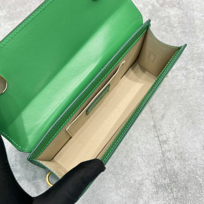 Jacquemus Calfskin Le Chiquito Long Handbag Green J2053