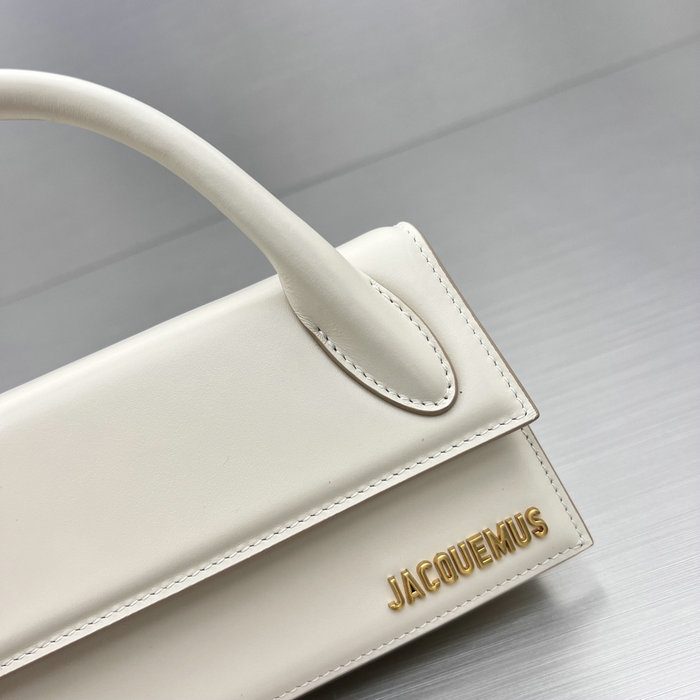 Jacquemus Calfskin Le Chiquito Long Handbag Off-white J2053