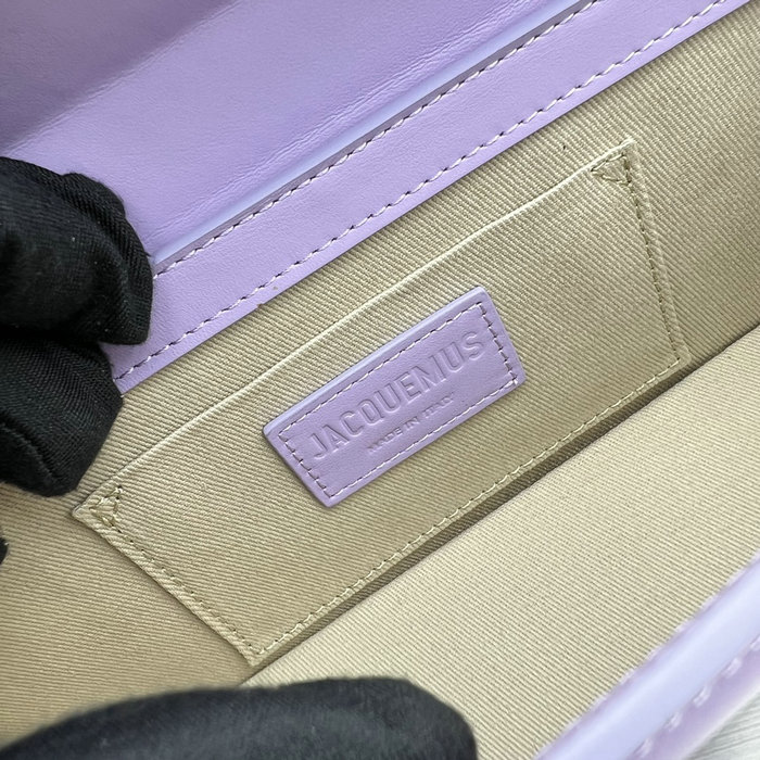 Jacquemus Calfskin Le Chiquito Long Handbag Purple J2053