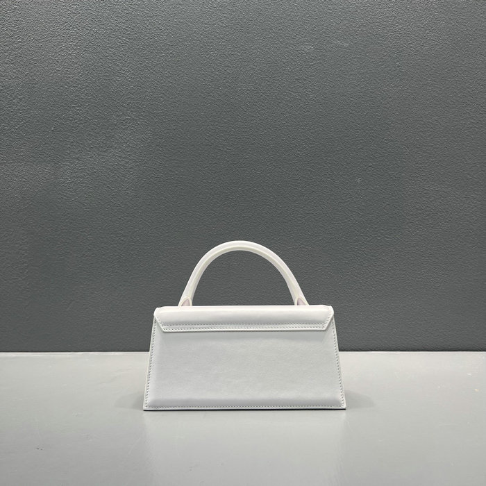 Jacquemus Calfskin Le Chiquito Long Handbag White J2053