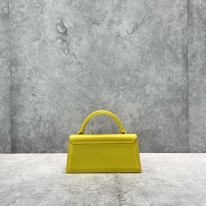 Jacquemus Calfskin Le Chiquito Long Handbag Yellow J2053