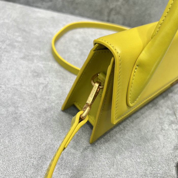 Jacquemus Calfskin Le Chiquito Long Handbag Yellow J2053