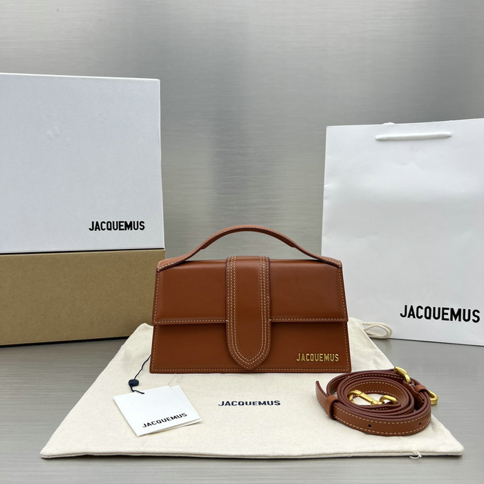 Jacquemus Le Bambino Calfskin Handbag Brown JM2056