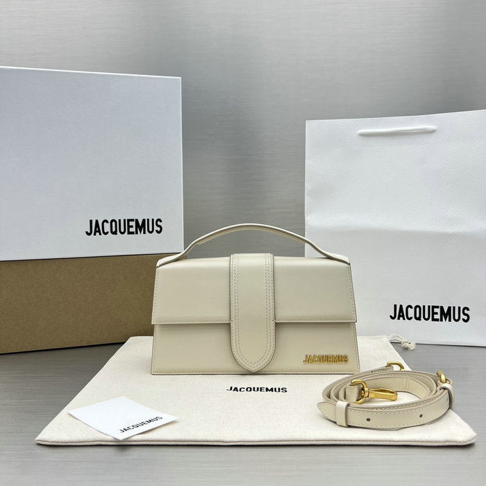 Jacquemus Le Bambino Calfskin Handbag Off-white JM2056