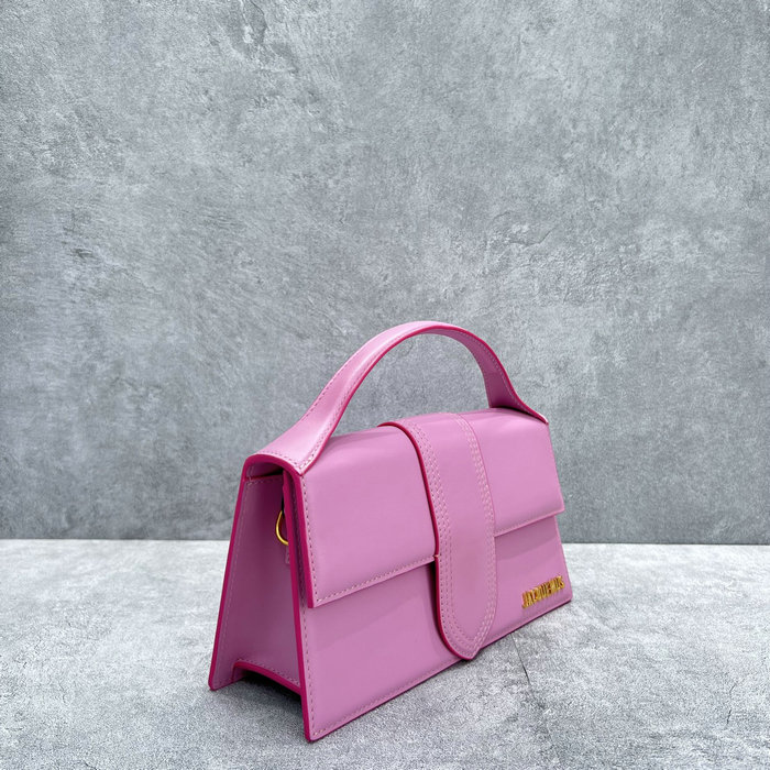 Jacquemus Le Bambino Calfskin Handbag Pink JM2056