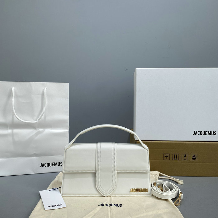 Jacquemus Le Bambino Calfskin Handbag White JM2056