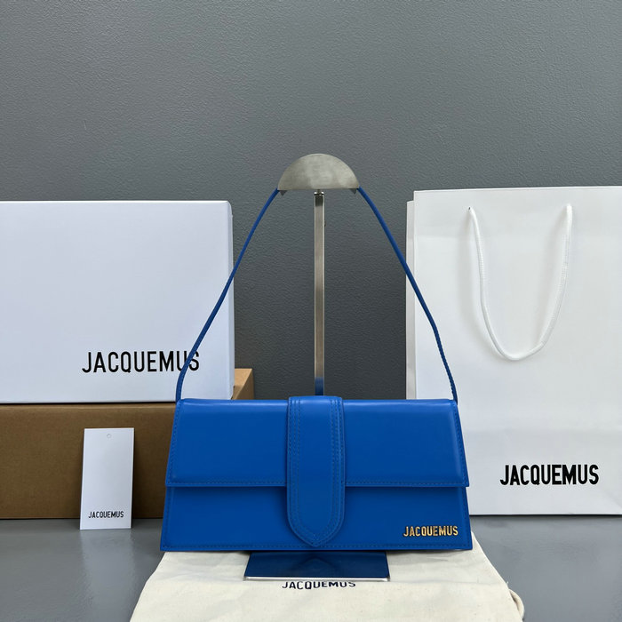 Jacquemus Le Bambino Long Calfskin shoulder bag Blue JB2036