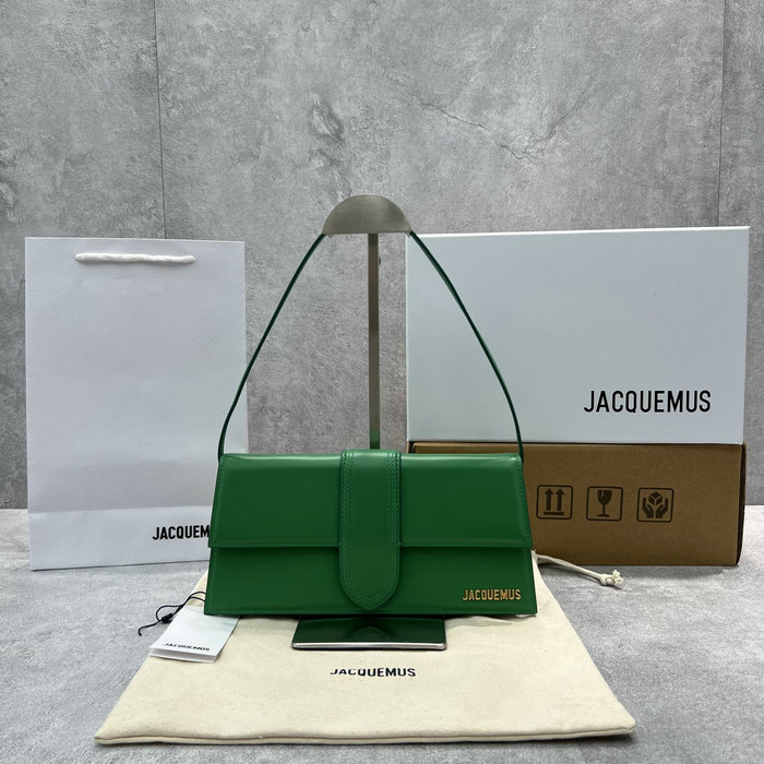 Jacquemus Le Bambino Long Calfskin shoulder bag Green JB2036