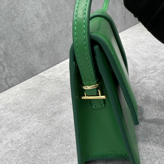 Jacquemus Le Bambino Long Calfskin shoulder bag Green JB2036