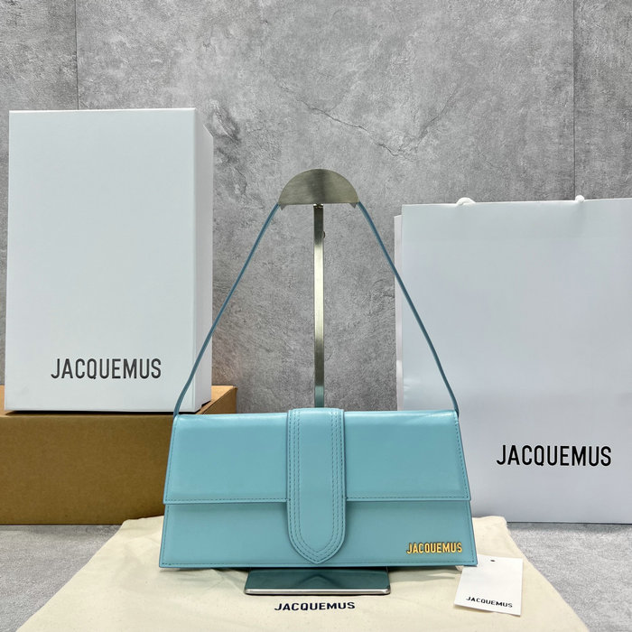 Jacquemus Le Bambino Long Calfskin shoulder bag Light Blue JB2036