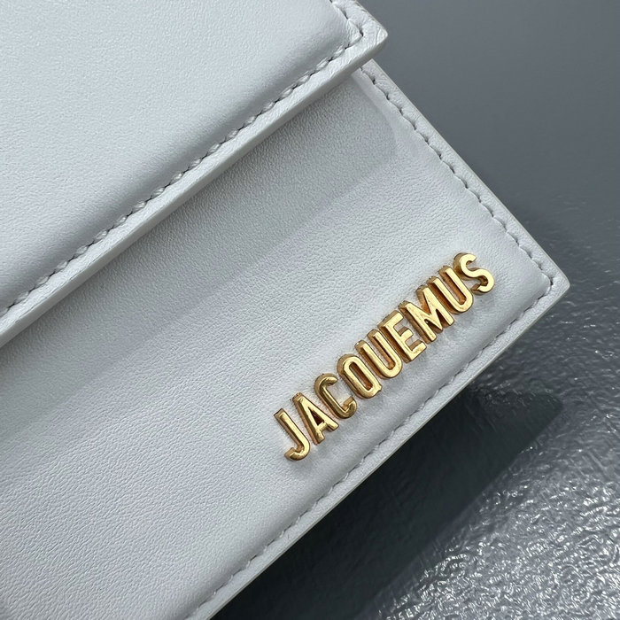 Jacquemus Le Bambino Long Calfskin shoulder bag White JB2036