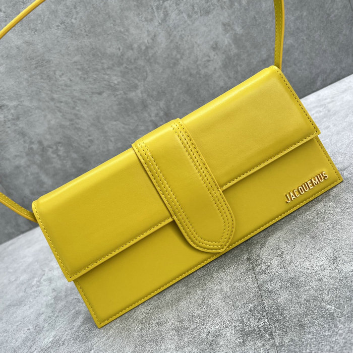 Jacquemus Le Bambino Long Calfskin shoulder bag Yellow JB2036