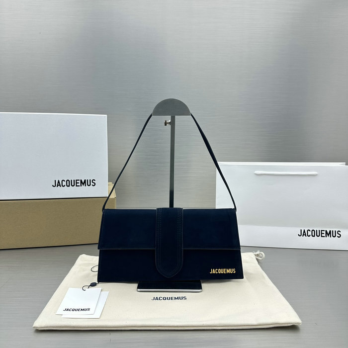 Jacquemus Le Bambino Long Suede shoulder bag Blue JB2036