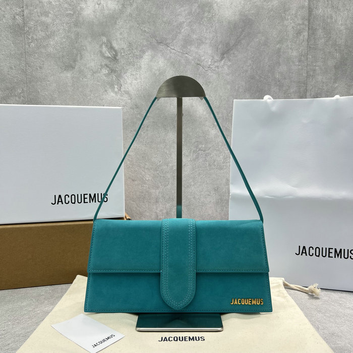 Jacquemus Le Bambino Long Suede shoulder bag Skyblue JB2036