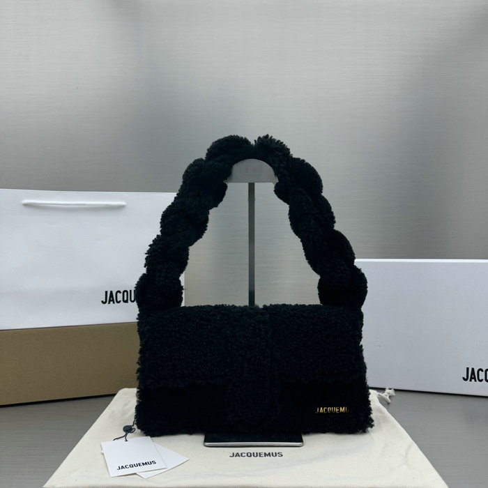 Jacquemus Le Bambino Long Wool Bag Black JW2036