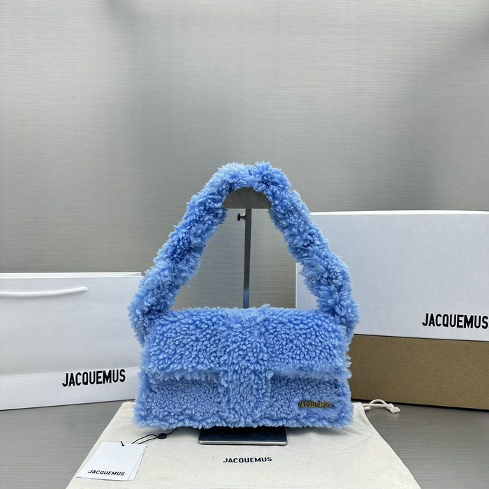 Jacquemus Le Bambino Long Wool Bag Blue JW2036