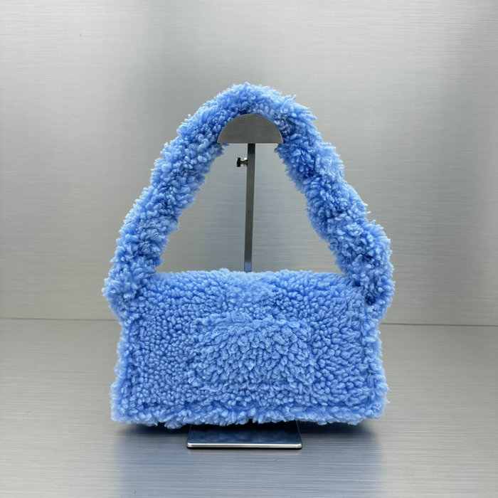 Jacquemus Le Bambino Long Wool Bag Blue JW2036
