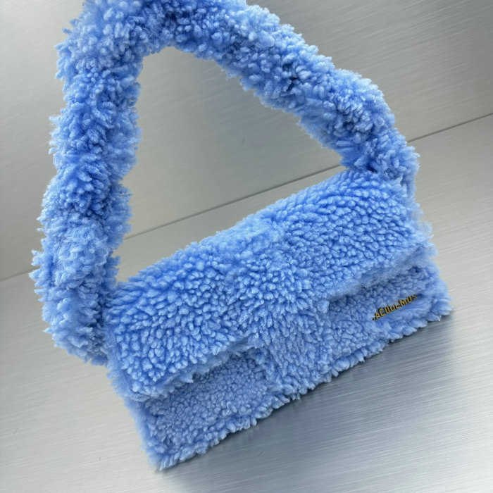 Jacquemus Le Bambino Long Wool Bag Blue JW2036