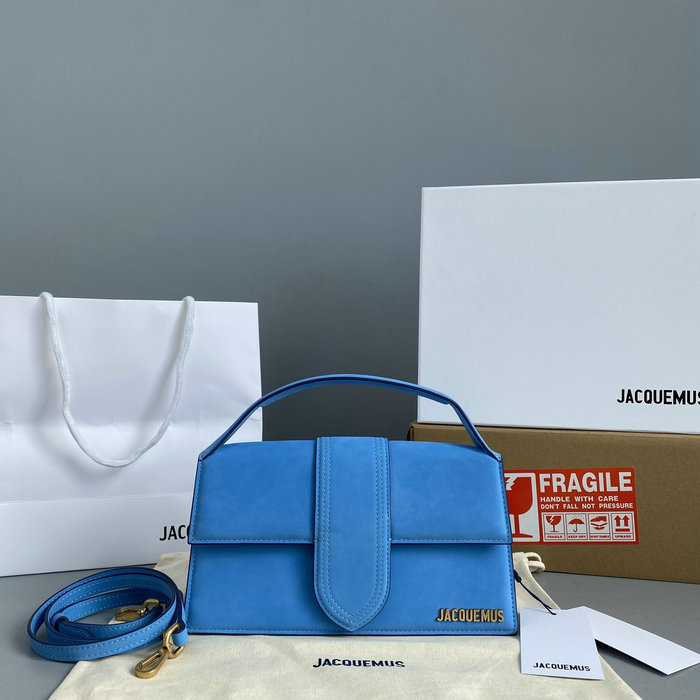 Jacquemus Le Bambino Suede Handbag Blue JM2056