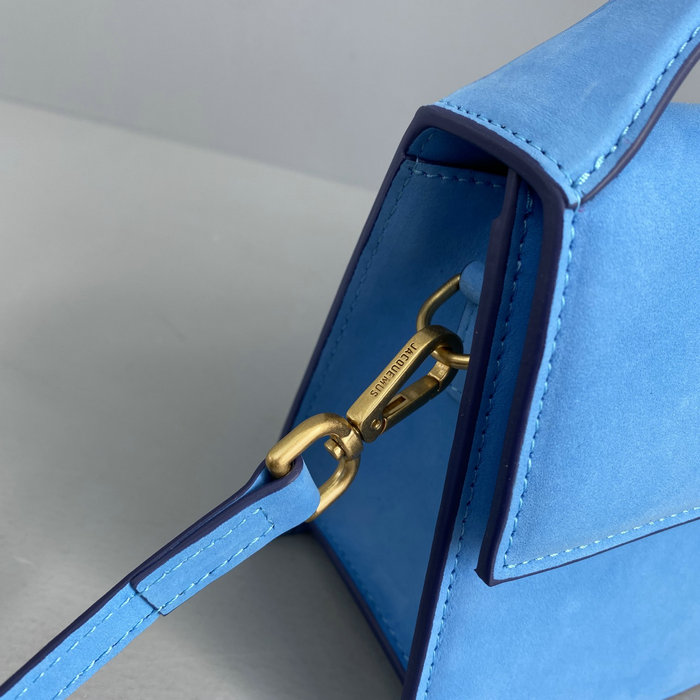 Jacquemus Le Bambino Suede Handbag Blue JM2056