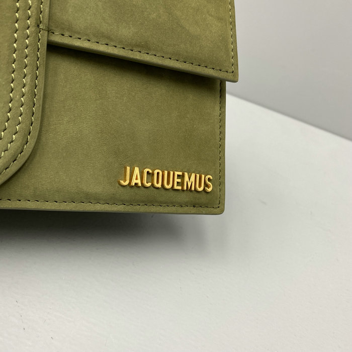 Jacquemus Le Bambino Suede Handbag Green JM2056