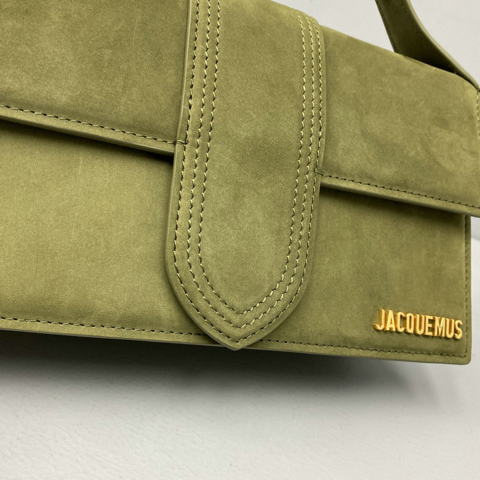 Jacquemus Le Bambino Suede Handbag Green JM2056