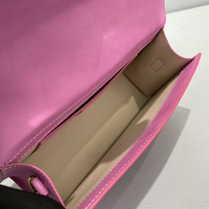 Jacquemus Le Bambino Suede Handbag Pink JM2056