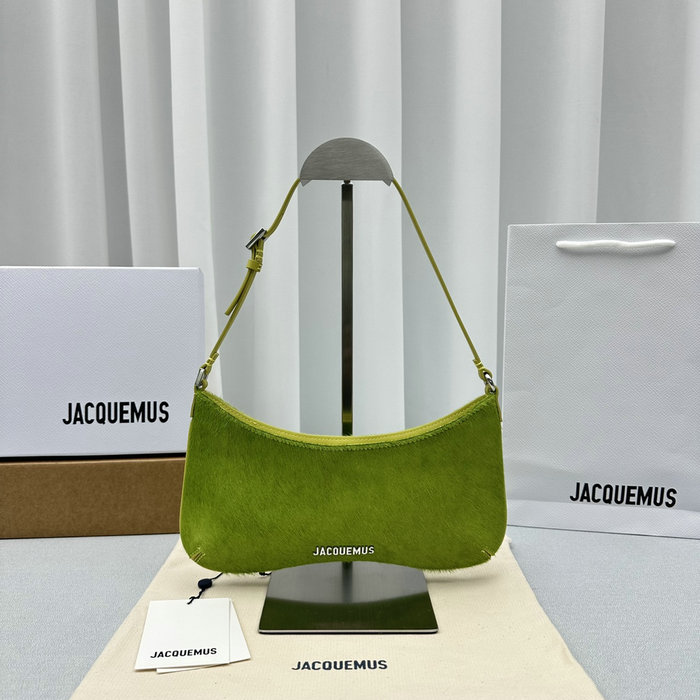 Jacquemus Le Bisou Horsehair shoulder bag Green J2089