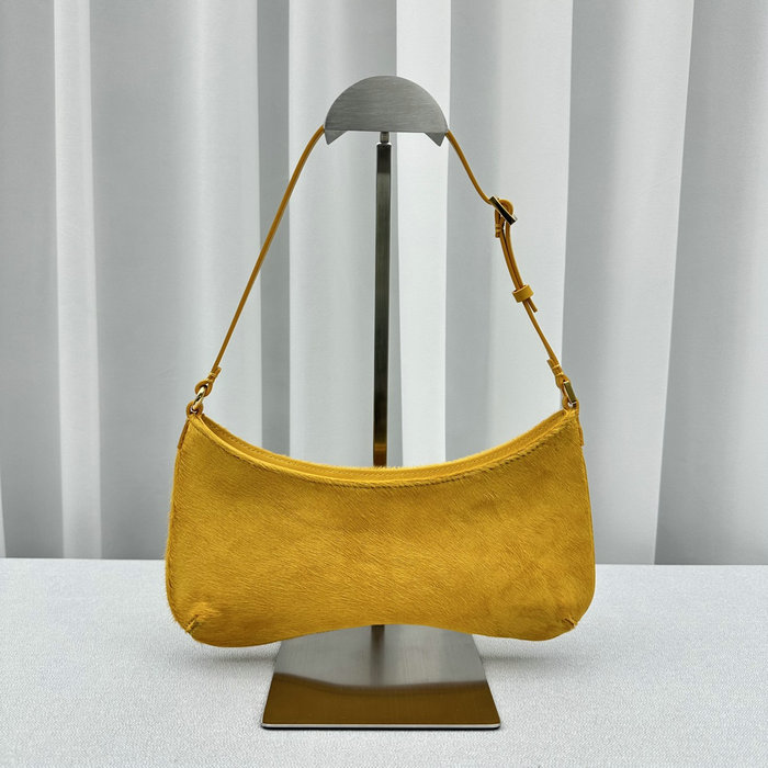 Jacquemus Le Bisou Horsehair shoulder bag Yellow J2089