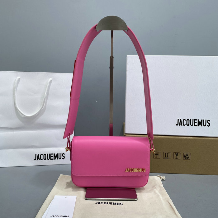 Jacquemus Le Carinu Logo-plaque Shoulder Bag Rose J2038