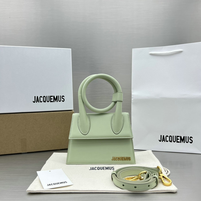 Jacquemus Le Chiquito Noeud Coiled Handbag Light Green J2023