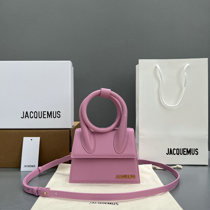 Jacquemus Le Chiquito Noeud Coiled Handbag Pink J2023