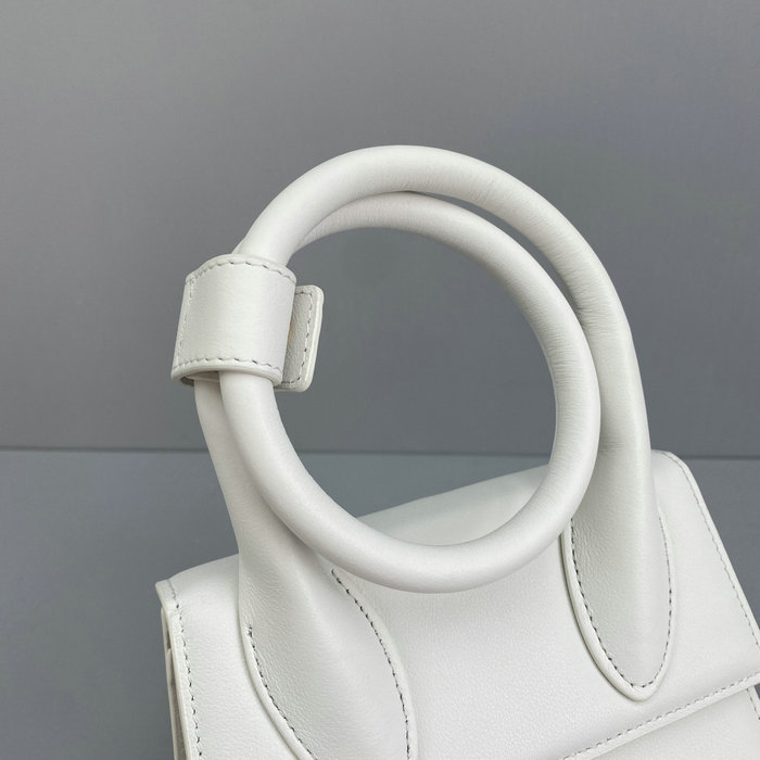 Jacquemus Le Chiquito Noeud Coiled Handbag White J2023