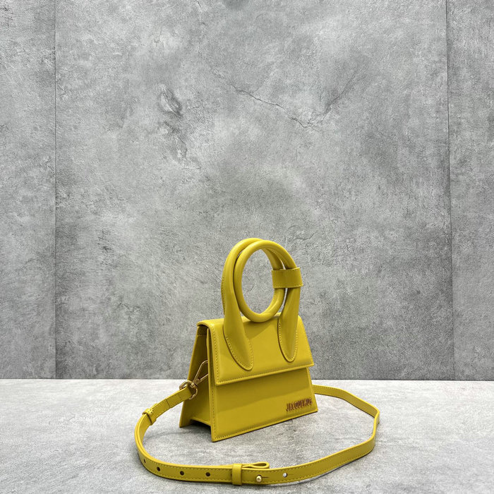 Jacquemus Le Chiquito Noeud Coiled Handbag Yellow J2023