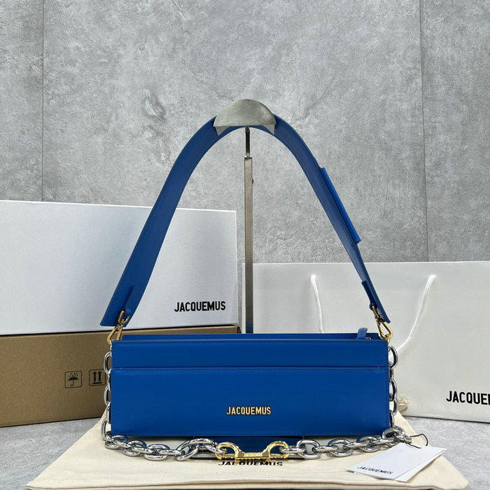 Jacquemus Le Ciuciu Suede Calfskin Shoulder Bag Blue J2043