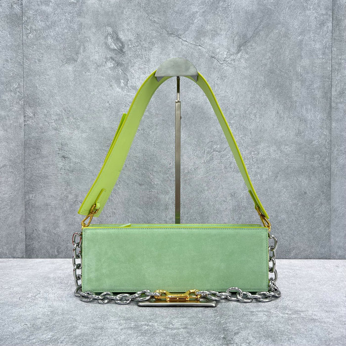 Jacquemus Le Ciuciu Suede Suede Shoulder Bag Green J2043