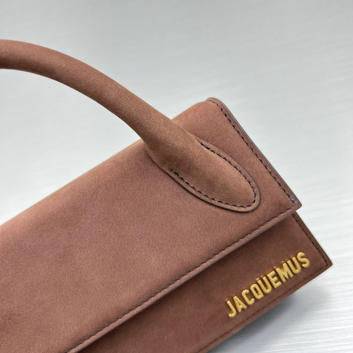 Jacquemus Suede Le Chiquito Long Handbag Brown J2053