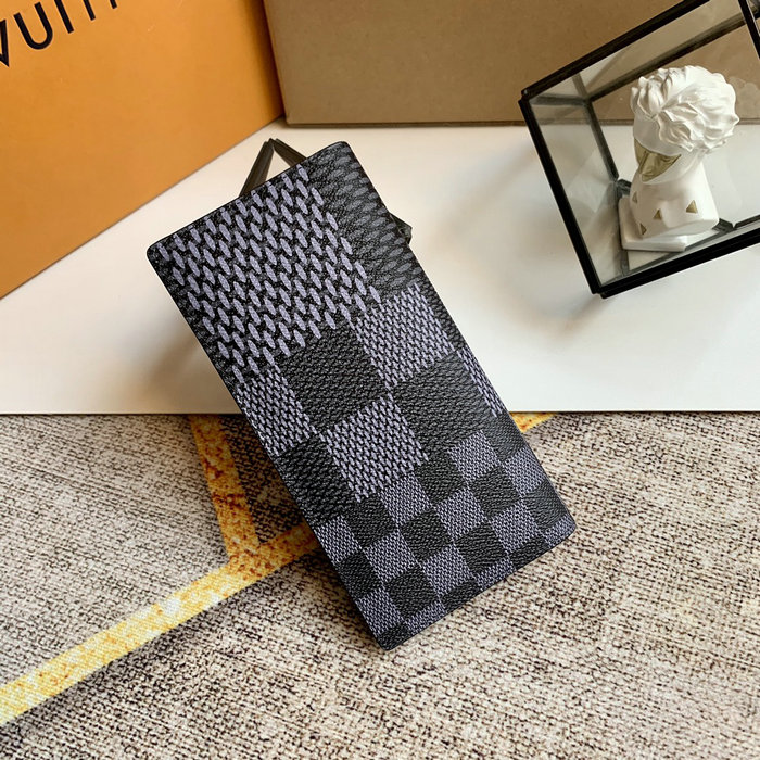 Louis Vuitton Damier Graphite Brazza Wallet Black N60440